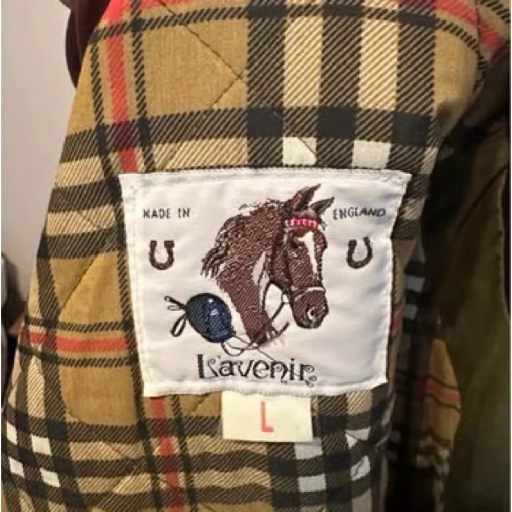 Men's Olive Waxed Cotton Field Jacket with Brown Leather Trim - Picture 3 of 3